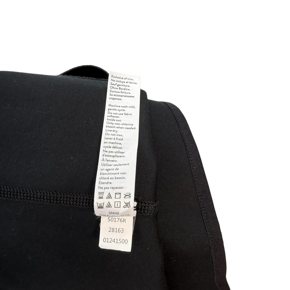 Spanx Black Drape Front Jacket Open Cardigan Stretch Ponte Womens Medium - Picture 14 of 14